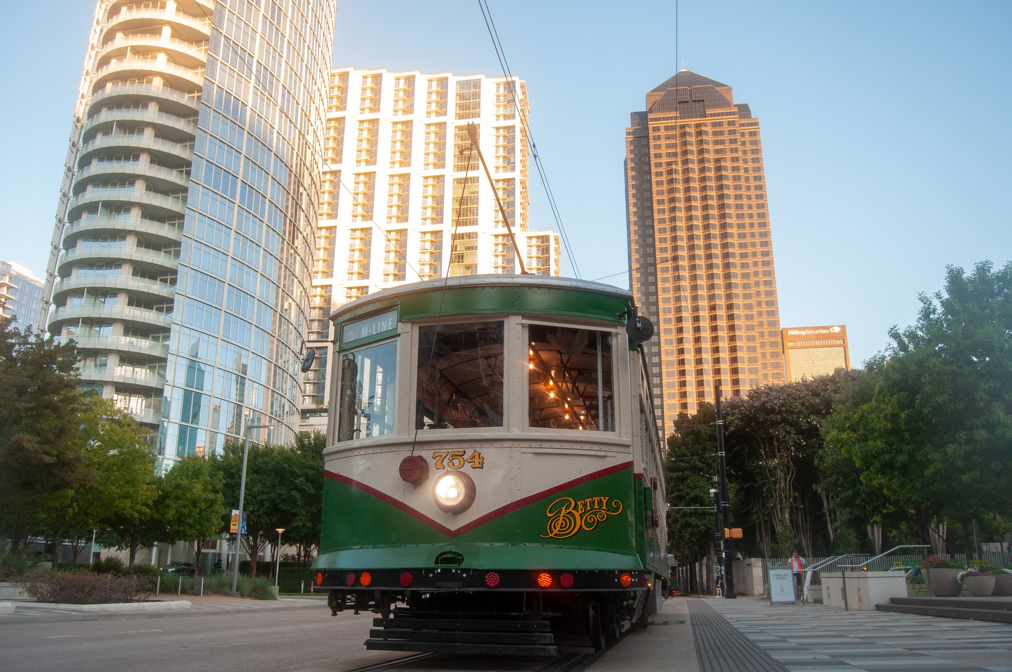 M-Line Trolley in Downtown Dallas