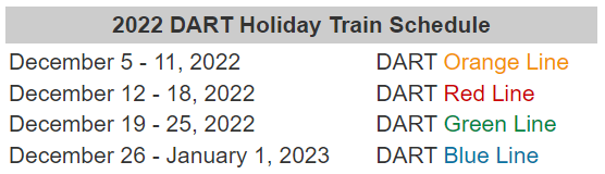 First Annual DART Holiday Train and Buses Bring Holiday Cheer