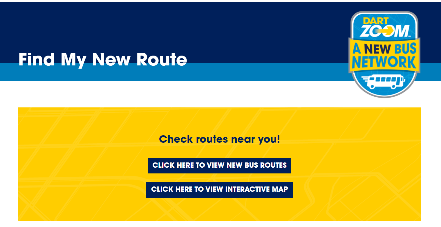 Find My New Route Page
