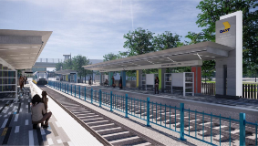 Silver Line - Downtown Carrollton Station Rendering
