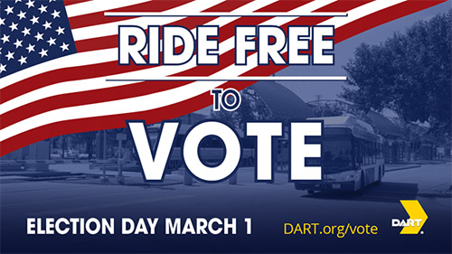 Ride Free To Vote March 2022