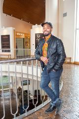 Social influencer, Reuben Lael, stands at the African American Museum in Fair Park February 13, 2020.