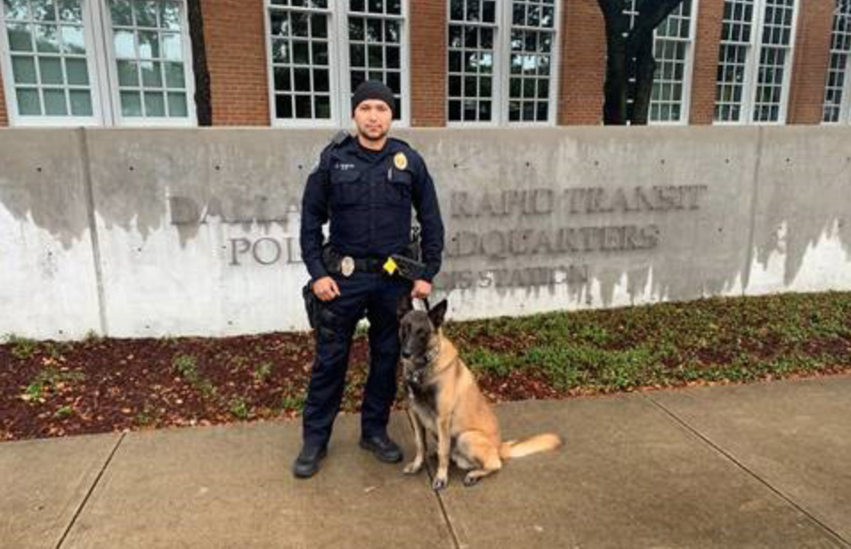 DART Police Sergeant Carter and canine Villy.
