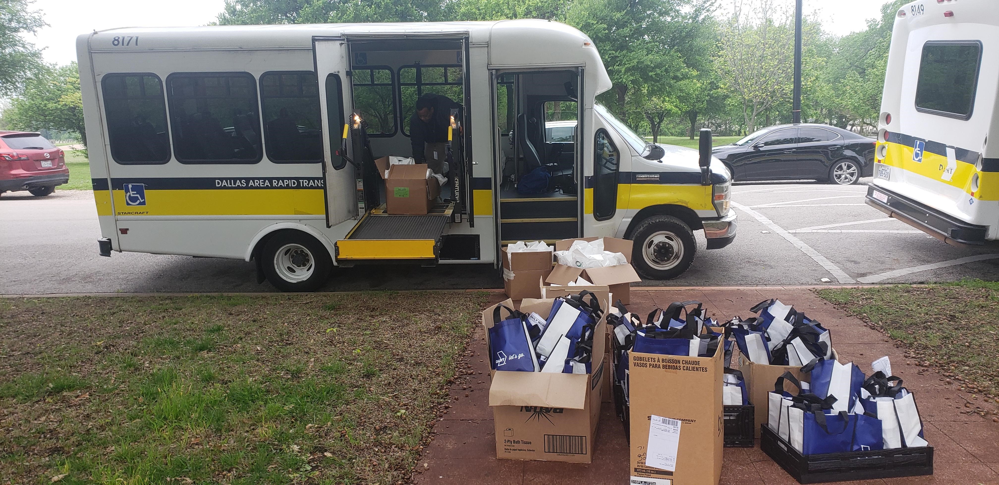 DART helps deliver care packages to senior residents.
