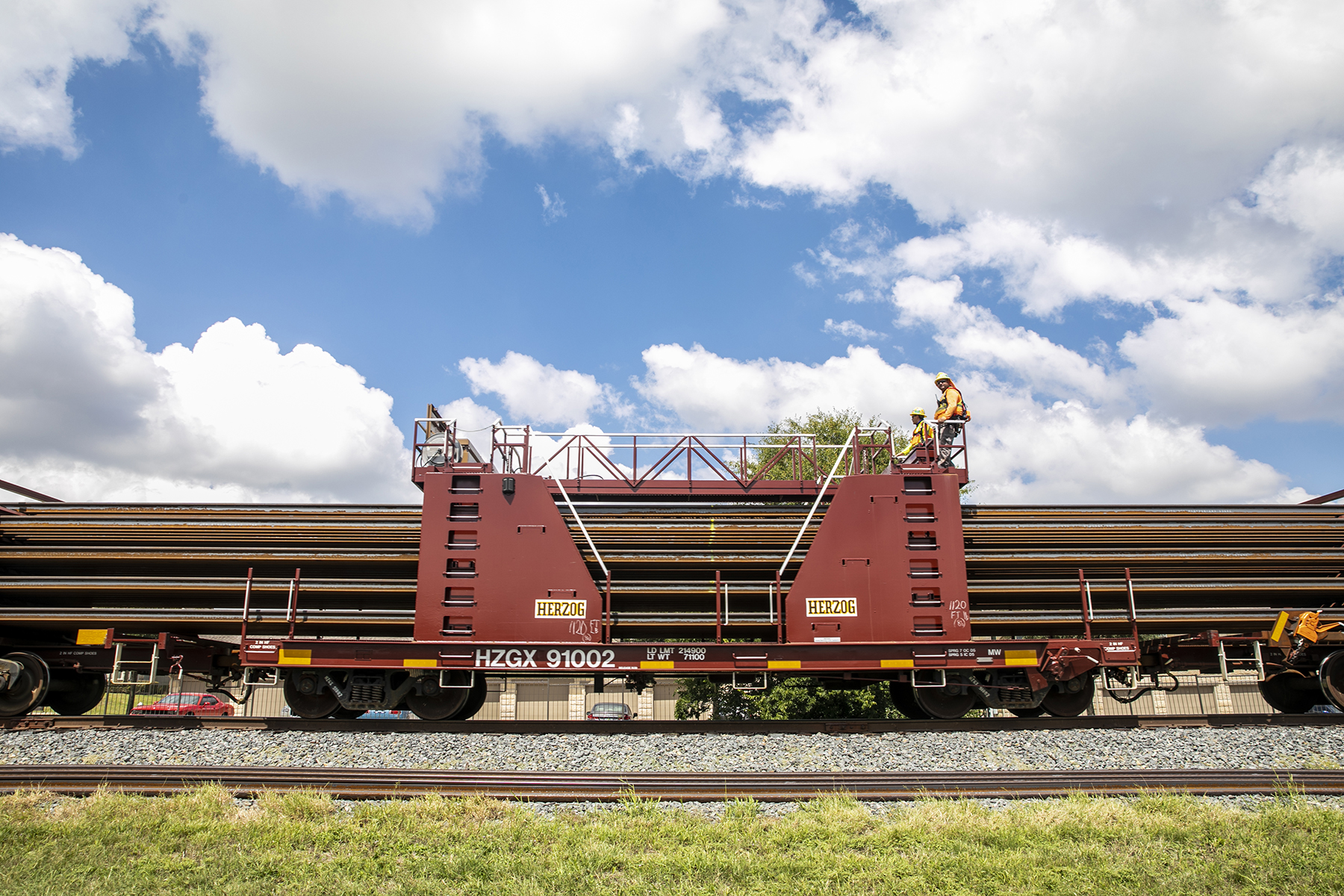 The city of Richardson receives a DART Silver Line rail delivery.